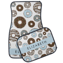 Blå donuts, bruna donuts, Sprinkles, ditt namn
