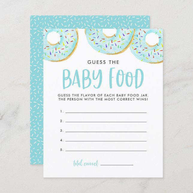 Blå donuts gissar att Baby-babybabyspelet spelar (Fram/baksida)