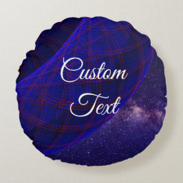 Blå donuts i Geometrisk runda fyllning i rymden Rund Kudde