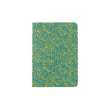 Blå doodle i blått på gulten