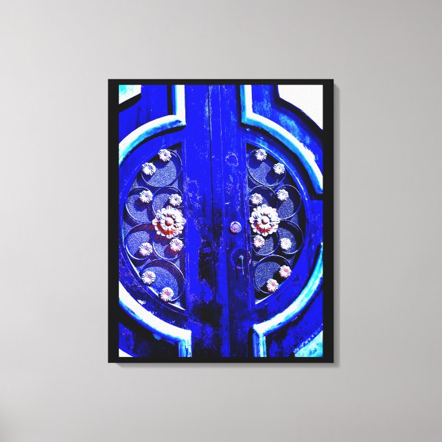 Blå dörr canvastryck (Framsida)