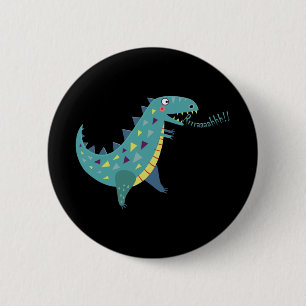 Blå dosinosaur T Rex Ba Knapp