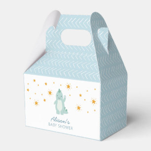 Blå dosinosaur Twinkle Stars Pojke Shower Presentaskar