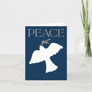 Blå dove för fredens juldesign helgkort