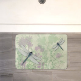 Blå dragonflies Bath Mat Badrumsmatta