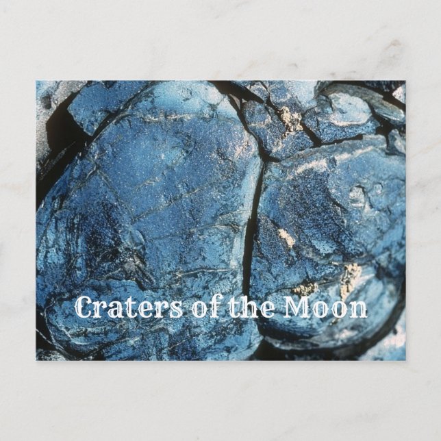 Blå dragvagns Lava-flöde, Månarna centra Vykort (Framsida)