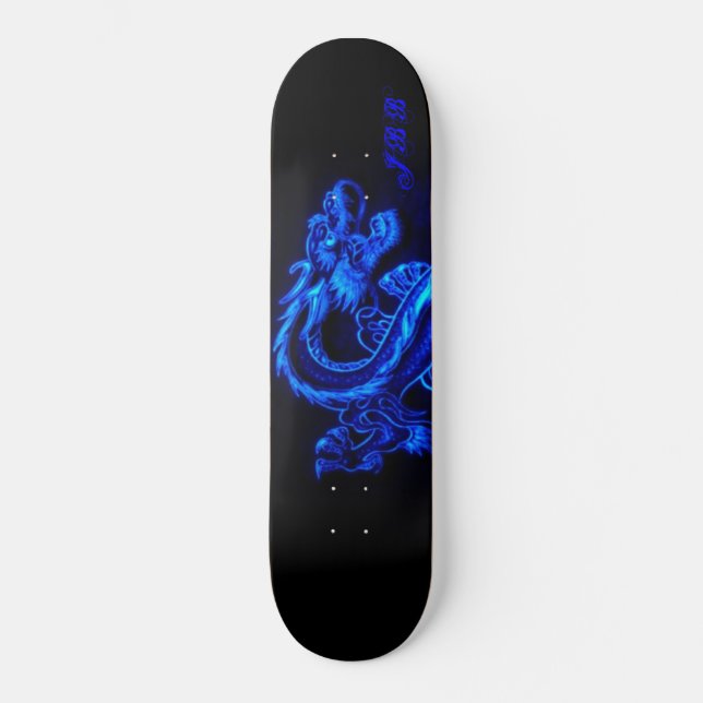 BLÅ drak Kortlek Skateboard Bräda 21,5 Cm (Framsida)