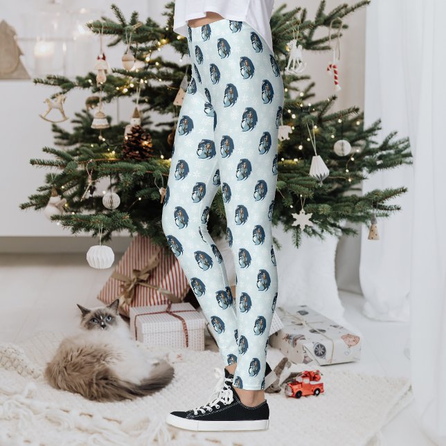Blå Drak-Sorceress Snöflingor Leggings (Skapare uppladdad)