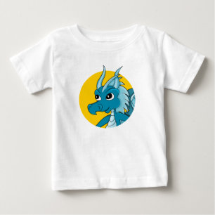 Blå drak tecknad baby T-Shirt