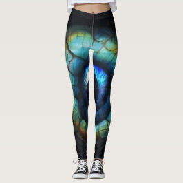 Blå drakben Öga Leggings