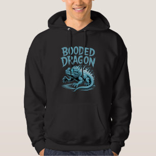 Blå drakeflamor hoodie
