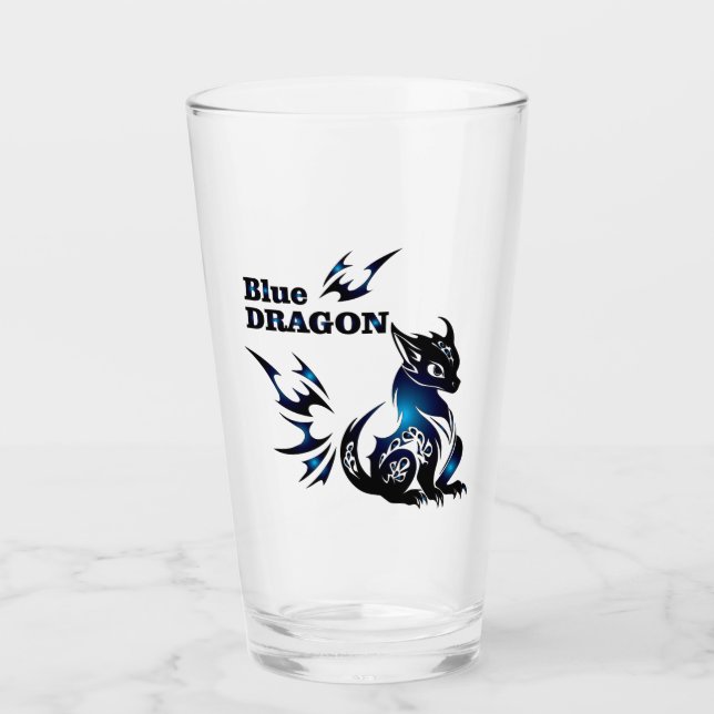 Blå Drakens Dricksglas Glaskopp (Framsida)