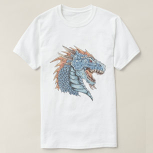 Blå Drakhuvud T-Shirt