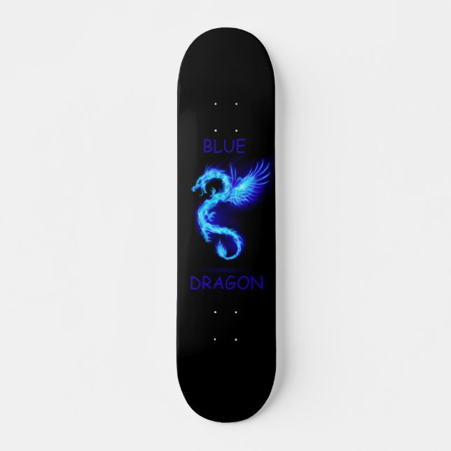 Blå Drakon Mini Skateboard Bräda 18,5 Cm (Framsida)
