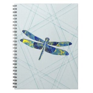 Blå drakonflugburk Art Journal Anteckningsbok