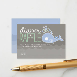 Blå dräktig Mamma Valgaffelspapper Raffle Biljett Tilläggskort