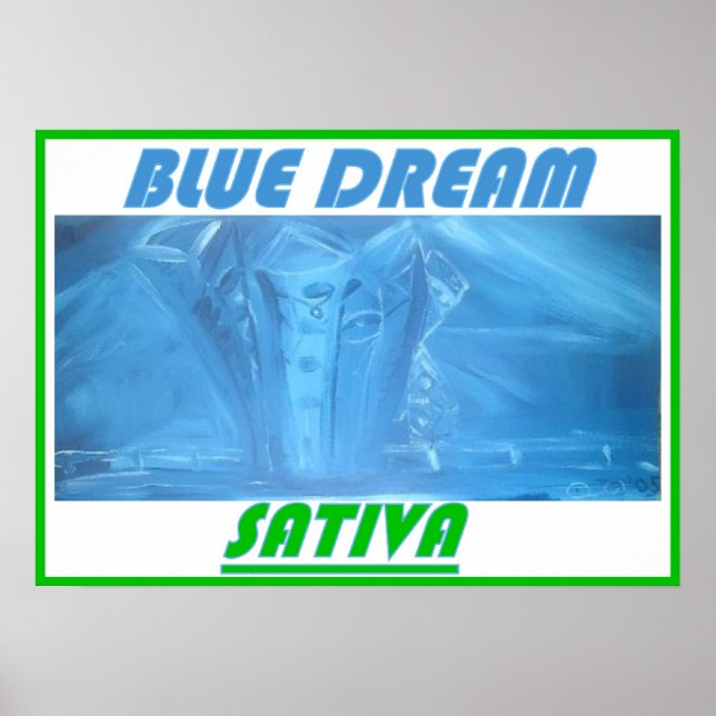 BLÅ DRÖM SATIVA POSTER (Framsidan)