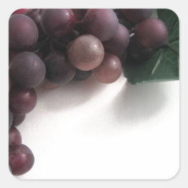 Blå druvor fyrkantigt klistermärke