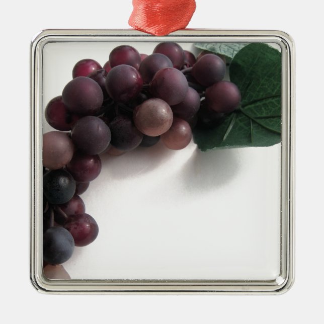 Blå druvor julgransprydnad metall (Framsidan)