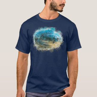Blå dwarf gourami t shirt