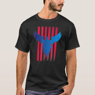 Blå Eagle Lycklig nationaldagen Blue och Red Essen T Shirt