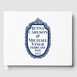 Blå Edwardiansk Bildram Gästböcker