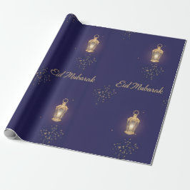 Blå Eid-inslagspapper Presentpapper