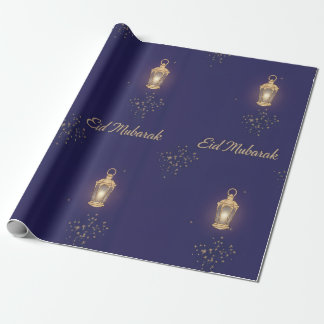 Blå Eid-inslagspapper Presentpapper