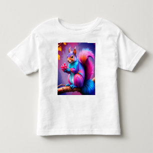 Blå ekorre som äter frukt t shirt