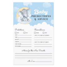 Blå elefant-Baby-förutsägelse och rådgivningsspel