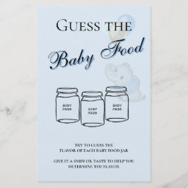 Blå Elefant Baby Shower Gissa Babymat Spelet