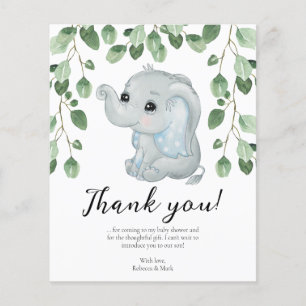 Blå Elefant Eukalyptus Bebis Shower Tacksamhetskor