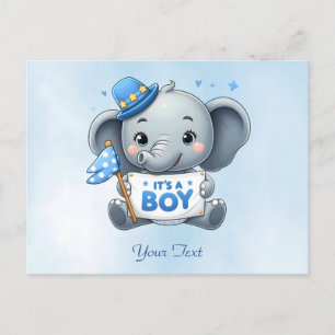 Blå Elefant Postkort Vykort