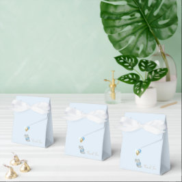 Blå Elefant Present Förmån Baby Shower Presentaskar