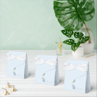 Blå Elefant Present Förmån Baby Shower Presentaskar
