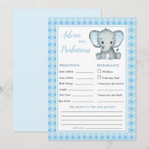 Blå elefant Stars Baby Predence & Advice