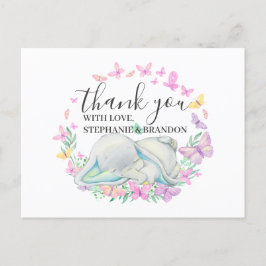 Blå elefantfjärilar - tack vykort