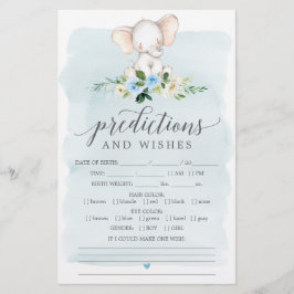 Blå elefantspel med Dubblan Sided Baby Shower Game