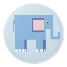 Blå elefantvänd höger knopp