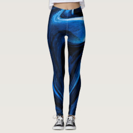 Blå Elegans Leggings
