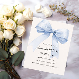 Blå elegant för buskbeige, svett 16-inbjudan