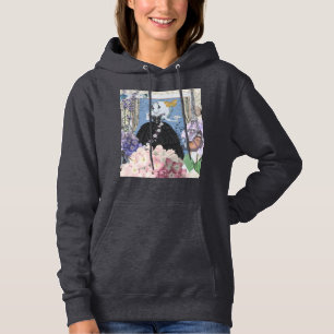 Blå elegant kvinna Blommig fin klänning T Shirt