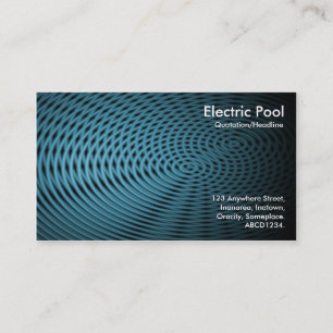 Blå Elektrisk Pool 05 Visitkort