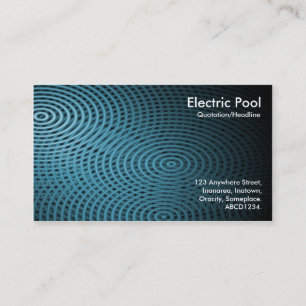 Blå Elektrisk Pool 09 Visitkort