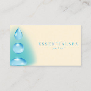 Blå Elfenbens Andlig Vatten droppar reiki yoga zen Visitkort