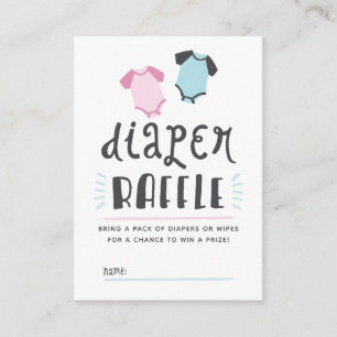 Blå eller Rosa Baby Reveal Party Raffle Tilläggskort