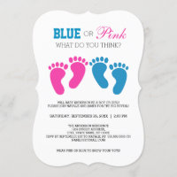 Blå eller Rosa Foot Prets Gender Reveal Party