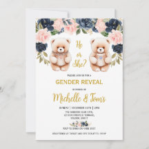 Blå eller Rosa Nalle Gender Reveal Party