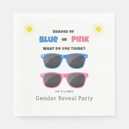 Blå eller Rosa Sunglass Sommarvisning sommartid Ge Pappersservett