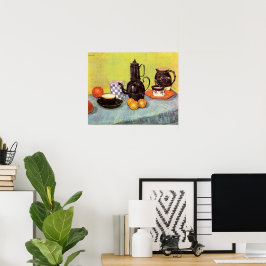 Blå emaljerad kaffekanna av Vincent van Gogh Poster